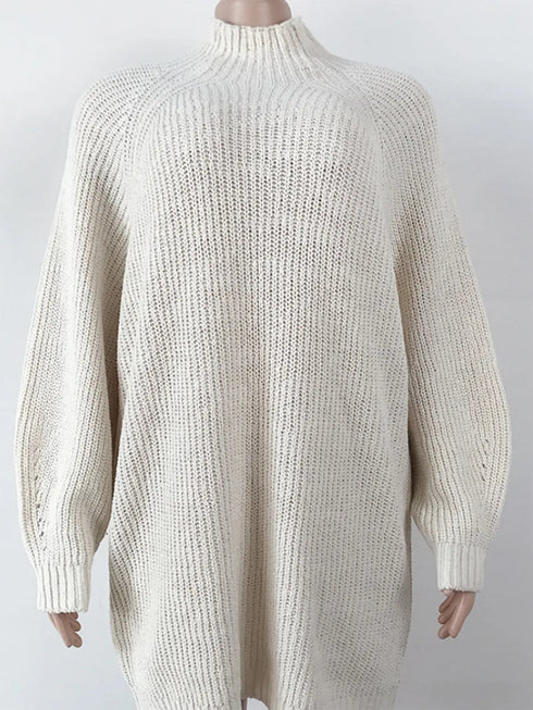 'Indira' Dropped Shoulder Sweater Dress - Celes Fashion
